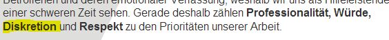 Extrem-Diskretion