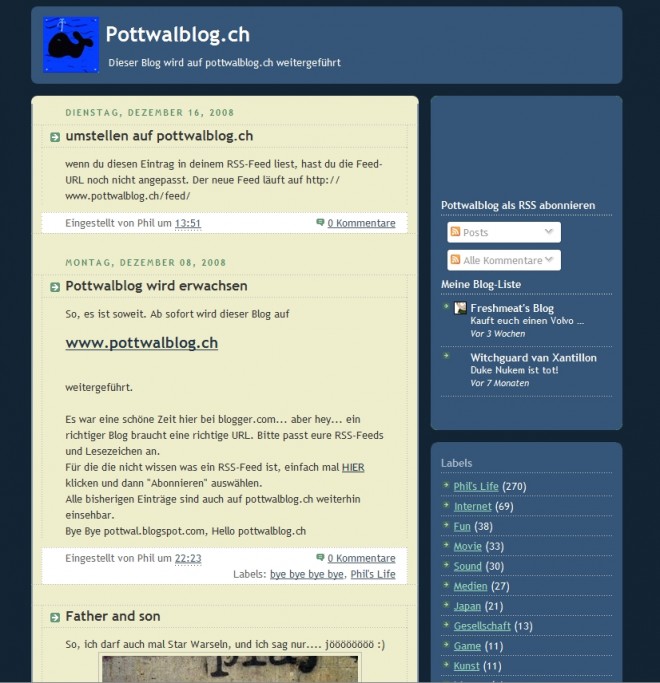 Pottwalblog Initialversion