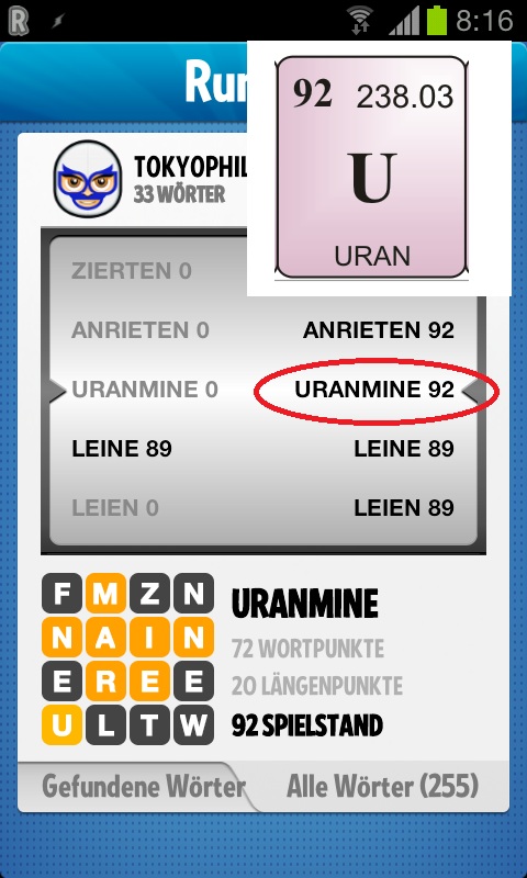 Ruzzle Uranmine